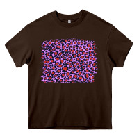 Chocolate Brown lilac leopard with red glitter Heavy Core Tee - Artiststas
