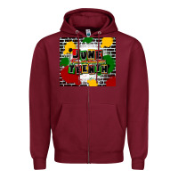 Burgundy juneteenth free ish since 1865 Zipper Hoodie - CowGirlArtShop
