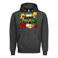 Charcoal Heather juneteenth free ish since 1865 Zipper Hoodie - CowGirlArtShop