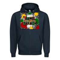 Navy juneteenth free ish since 1865 Zipper Hoodie - CowGirlArtShop