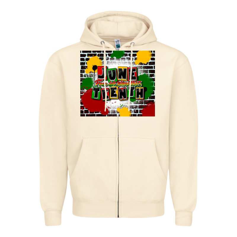 Juneteenth Free Ish Since 1865 Zipper Hoodie by CowGirlArtShop | Teevron