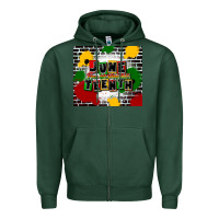 Sports Green juneteenth free ish since 1865 Zipper Hoodie - CowGirlArtShop