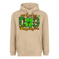 Mushroom One lucky dog mom St. Patrick's Heavyweight Hoodie - OliviaCreatesArt