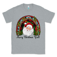 Heather Grey merry christmas y'all rainbow Classic Tee - JahusDesignShop