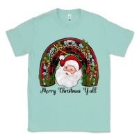 Merry Christmas Y'all Rainbow Classic Tee | Teevron