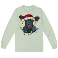 Matcha christmas baby black angus calf with lights Long Sleeve Tee - RanaPortraitStore