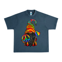 Midnight Navy LGBTQ+ Pride Gnome With Candy Urban Heavy Tee - BundleAndBundleShop