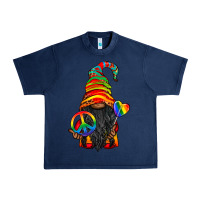 Navy LGBTQ+ Pride Gnome With Candy Urban Heavy Tee - BundleAndBundleShop