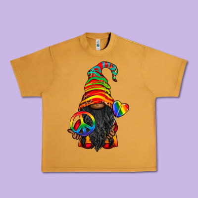 Lgbtq+ Pride Gnome With Candy Urban Heavy Tee Designed By Bundleandbundleshop