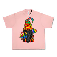 Salmon LGBTQ+ Pride Gnome With Candy Urban Heavy Tee - BundleAndBundleShop