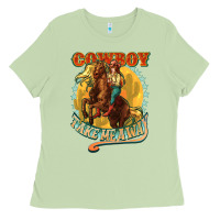 Matcha cowboy take me away Ladies Tee - NancyCooperArtShop