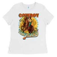 White cowboy take me away Ladies Tee - NancyCooperArtShop