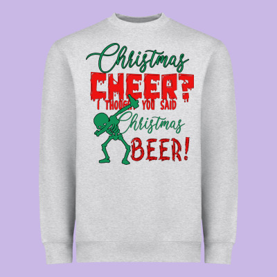 Christmas Cheer I Thought You Said Christmas Beer Heavyweight Sweatshirt Designed By Bettercallsaul