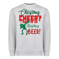 Heather Grey Christmas Cheer I Thought You Said Christmas Beer Heavyweight Sweatshirt - Bettercallsaul