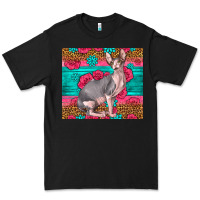 Black Pink Glitter And Roses Sphynx Cat Premium Tee - LillyAllenDesigns