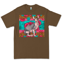 Cacao Pink Glitter And Roses Sphynx Cat Premium Tee - LillyAllenDesigns