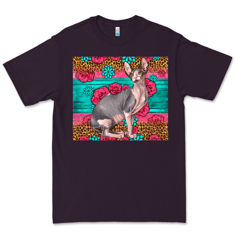 Pink Glitter And Roses Sphynx Cat Premium Tee by LillyAllenDesigns | Teevron