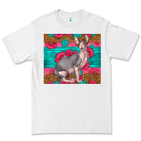 White Pink Glitter And Roses Sphynx Cat Premium Tee - LillyAllenDesigns