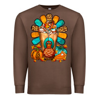 Chestnut Thanksgiving Cold Drink Frappe Premium Sweatshirt - FaDigitalArtStudio