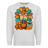 Dove Grey Thanksgiving Cold Drink Frappe Premium Sweatshirt - FaDigitalArtStudio