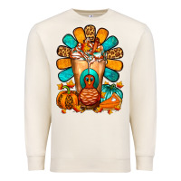 Sandshell Thanksgiving Cold Drink Frappe Premium Sweatshirt - FaDigitalArtStudio