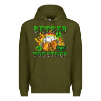 Army Green Better together St. Patrick's Day Premium Hoodie - CowGirlArtShop