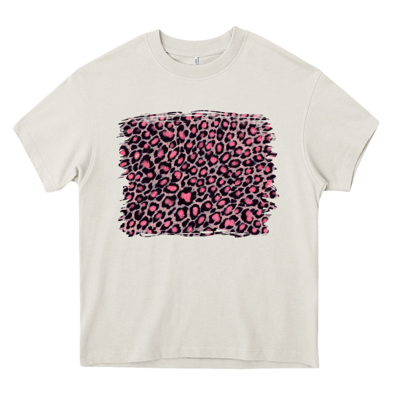 Pink Leopard With Pink Glitter Heavy Core Tee by Artiststas | Teevron