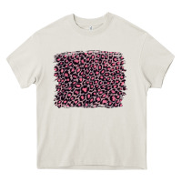 Cream pink leopard with pink glitter Heavy Core Tee - Artiststas