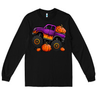 Black halloween jack o lantern monster truck Long Sleeve Tee - Jasminsmagicworld