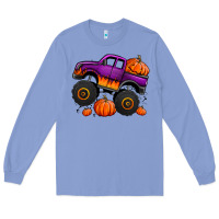 Colony Blue halloween jack o lantern monster truck Long Sleeve Tee - Jasminsmagicworld