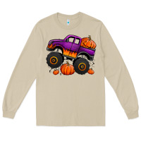 Halloween Jack O Lantern Monster Truck Long Sleeve Tee | Teevron