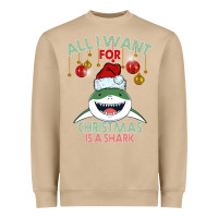 Mushroom All I Want For Christmas Is A Shark Heavyweight Sweatshirt - Bettercallsaul