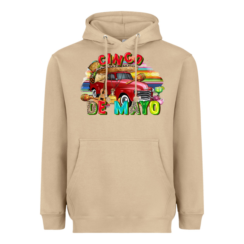 Cinco De Mayo Truck Heavyweight Hoodie by FaDigitalArtStudio | Teevron