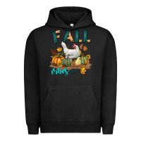 Pigment Black Fall Vibes Chicken Urban Hoodie - LillyAllenDesigns