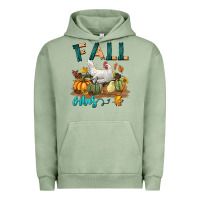 Pigment Oil Green Fall Vibes Chicken Urban Hoodie - LillyAllenDesigns