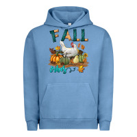 Pigment Pebble Blue Fall Vibes Chicken Urban Hoodie - LillyAllenDesigns