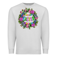 Dove Grey Easter Day Flower Easter Premium Sweatshirt - OliviaCreatesArt