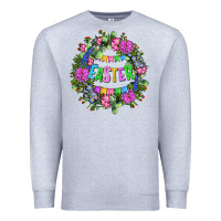 Heather Grey Easter Day Flower Easter Premium Sweatshirt - OliviaCreatesArt