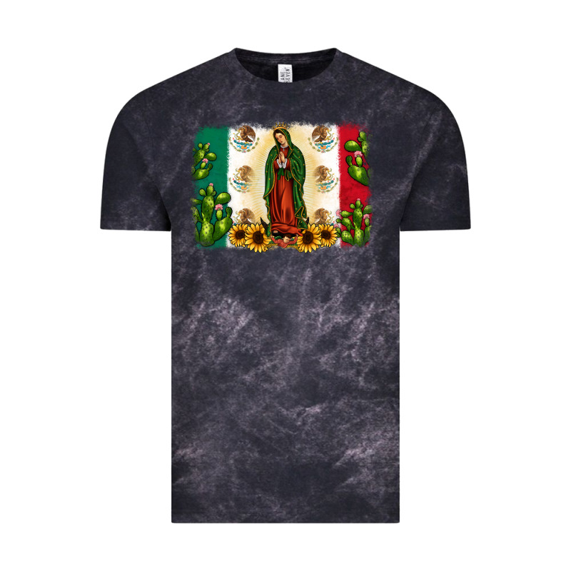 Mexican Flag Our Lady Of Guadalupe Vintage Tee by JahusDesignShop | Teevron