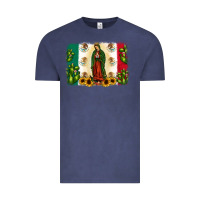 Vintage Denim mexican flag our lady of guadalupe Vintage Tee - JahusDesignShop