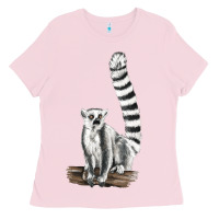 Bubblegum Pink Ringtail Cat Ladies Tee - LillyAllenDesigns