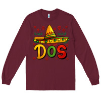 Burgundy dos my second mexican birthday Long Sleeve Tee - Jasminsmagicworld