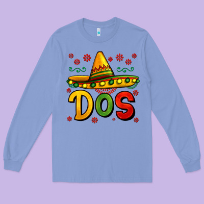 Dos My Second Mexican Birthday Long Sleeve Tee Designed By Jasminsmagicworld