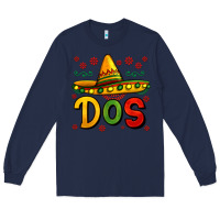Navy dos my second mexican birthday Long Sleeve Tee - Jasminsmagicworld