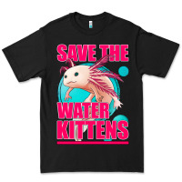 Black save the water kittens axolotl Premium Tee - Jasminsmagicworld