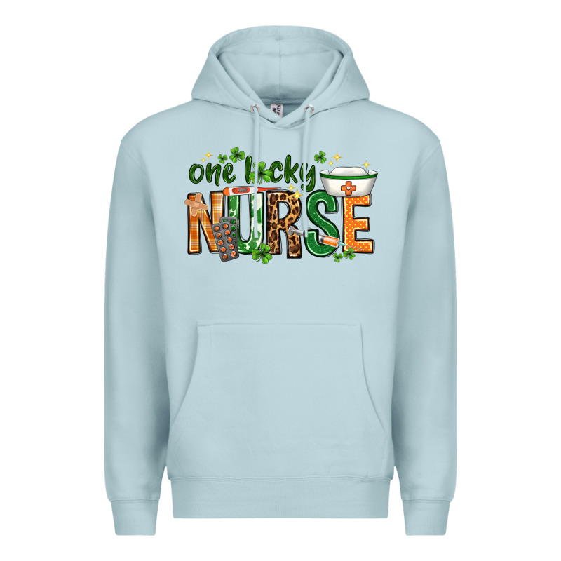 One Lucky Nurse With Elements St. Patricks Day Premium Hoodie by HowdyJamesFarm | Teevron