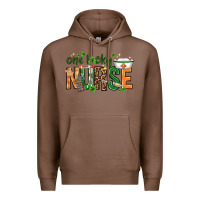 Chestnut One lucky Nurse with elements St. Patricks Day Premium Hoodie - HowdyJamesFarm