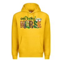 Lemon One lucky Nurse with elements St. Patricks Day Premium Hoodie - HowdyJamesFarm