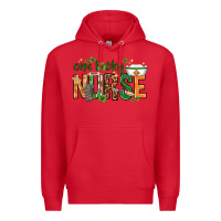 Red One lucky Nurse with elements St. Patricks Day Premium Hoodie - HowdyJamesFarm