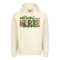 Sandshell One lucky Nurse with elements St. Patricks Day Premium Hoodie - HowdyJamesFarm